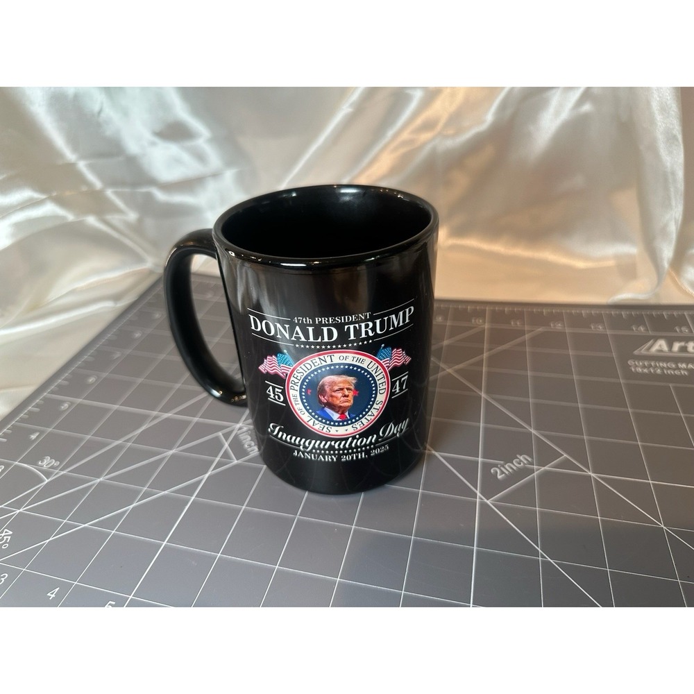 Donald J Trump 45th/47th President Inauguration Day 2025 Black Coffee Mug